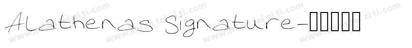 Alathenas Signature字体转换